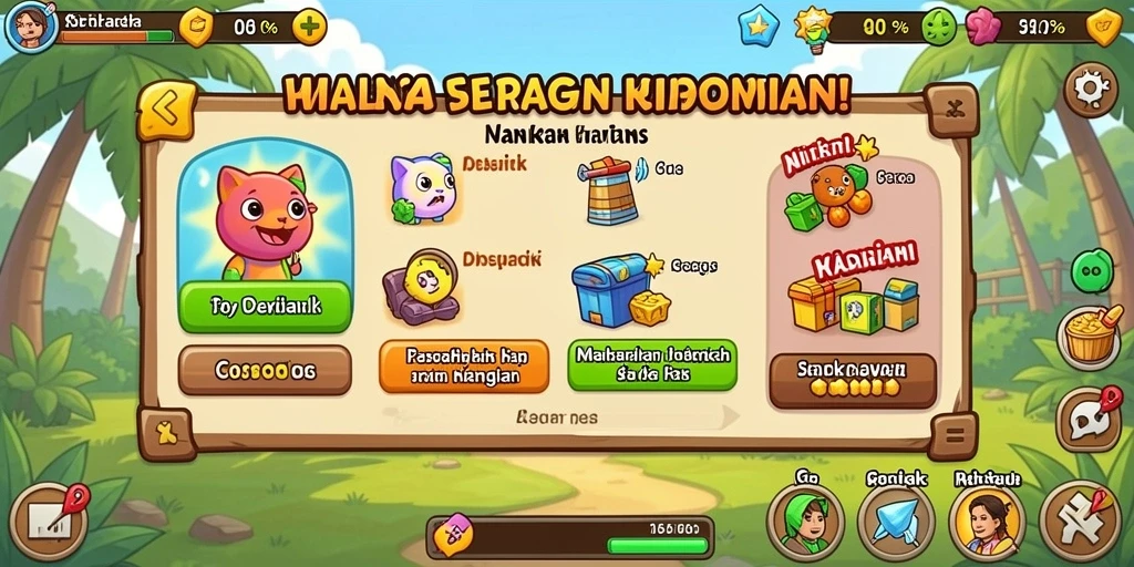 Tampilan awal yang menarik dengan menu yang jelas.